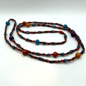 Vintage colorful beaded necklace